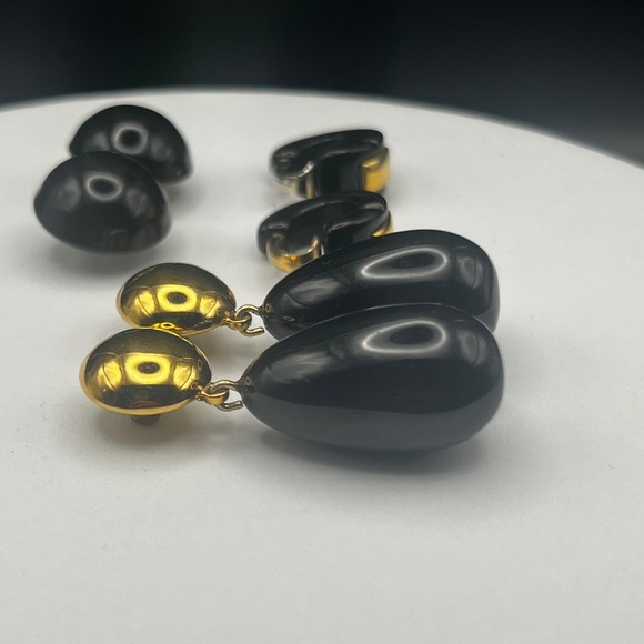 Retro '80s/'90s Statement Earrings – Lot of 3 - Picture 3 of 7